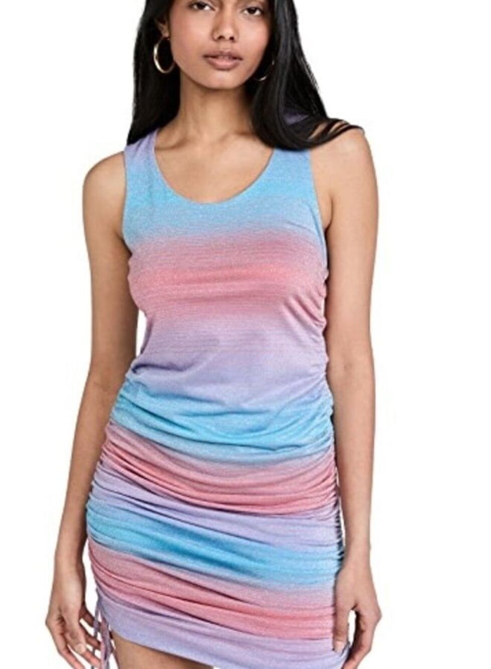NWT Le Superbe Baccara Tank Dress Metallic Surf Stripe